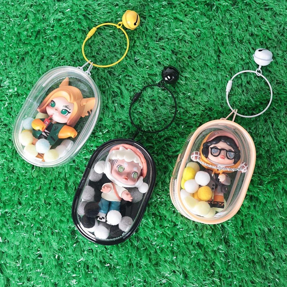 

Labubu Time PVC Portable Doll Bag Clear Doll Transparent Bag Doll Accessories white-style 1