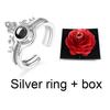 3D Fashion Elegant Rings Joyful Red Box Wedding Engagement Case Rose Flower Gift For Love Jewelry Display Storage Holder