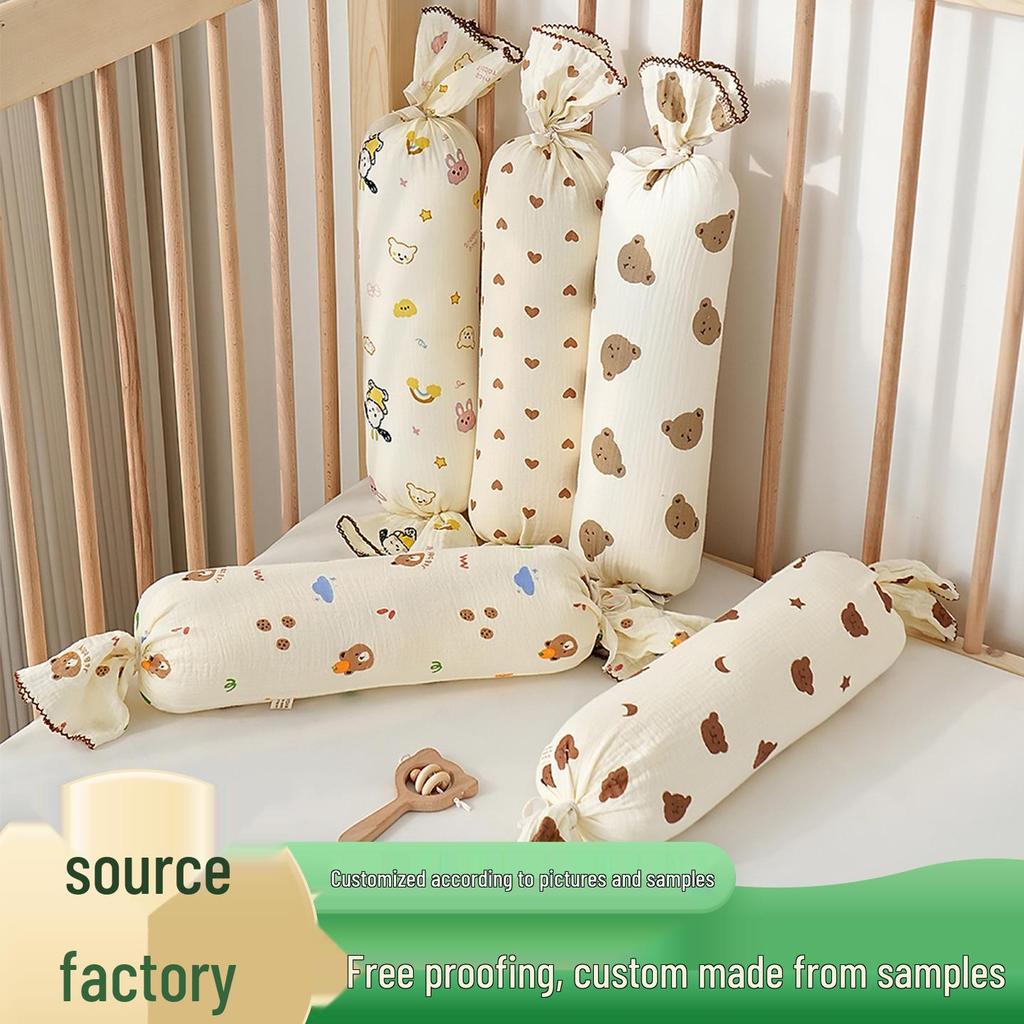 Almohada de Soporte Lateral para Dormir para Niños - Almohada Cilíndrica de Algodón Puro para Abrazar