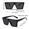 Vintage Cool Oversized Sunglasses One Piece UV400 Protection Big Frame Shades Eyewear for Women & Men