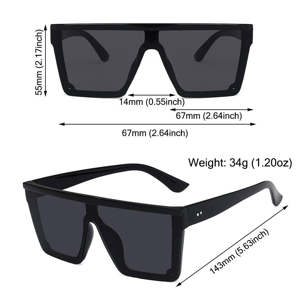 Vintage Cool Oversized Sunglasses One Piece UV400 Protection Big Frame Shades Eyewear for Women & Men