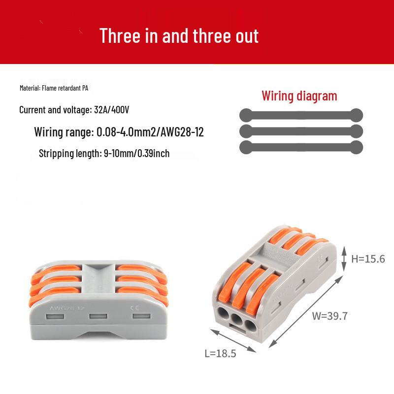 Universal Quick Connector: Soft/Hard Wire Terminal Splitter