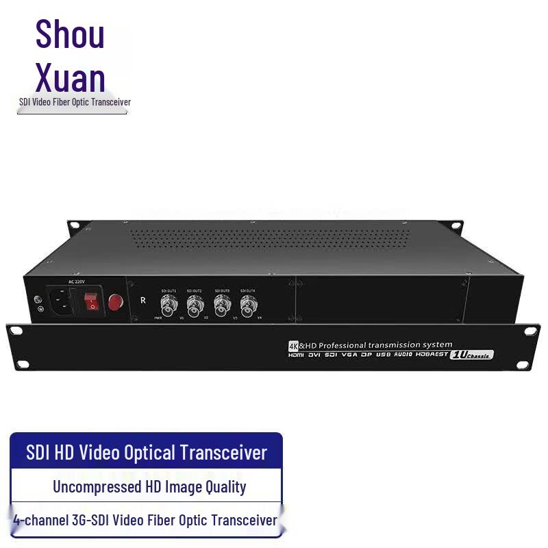 

SHOCHAN 1U Rackmount 4-Channel SDI Fiber Optic Transceiver