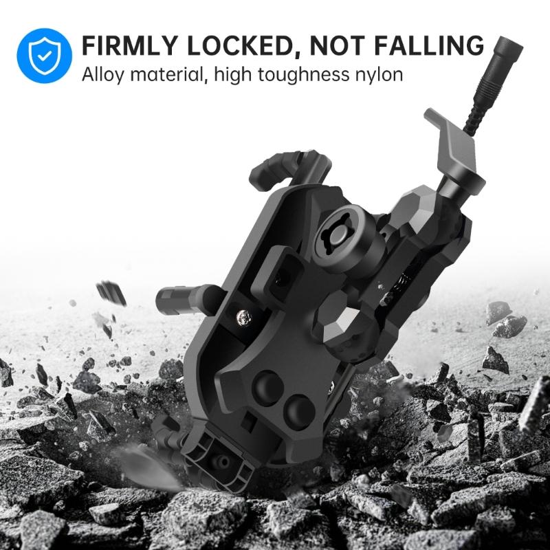 Motorcycle Phone Holder 15W Wireless Charger USB Fast Charging Bike Rack Support