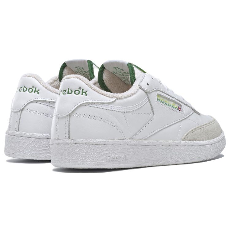 Reebok Club C Bequeme Vielseitige Warme Niedrige Sneaker Unisex Sneaker Weiß Braun Grün GY7199