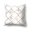 Polyester Pillow Case Nordic Ins Style Marble Geometric Printed Peach Leather Velvet Living Room Sofa Pillow Case
