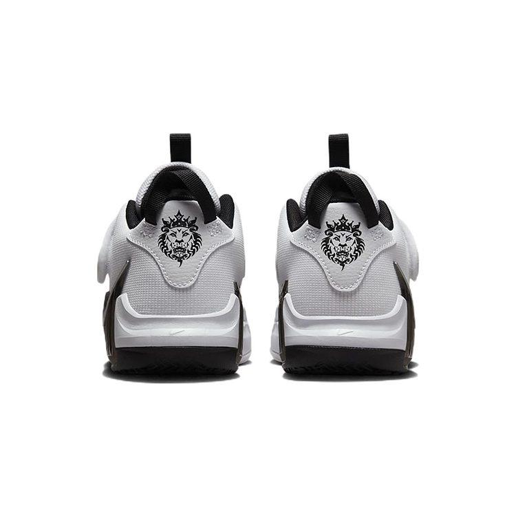 Nike Lebron 7 Witness James Cushioning Abrasion Resistant Low Top Children's Basketball Shoes White Black DQ8647-100