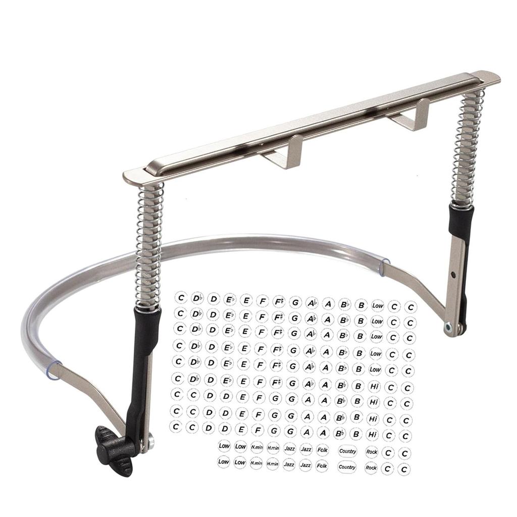 24 Hole Harmonica Holder Portable Sturdy Hands Free Rack Harp Neck Brace, Adjustable for Travel, Practice, Concert Beginners