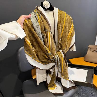New Summer Autumn Light Thin Soft Long Silk Scarf Advanced Scarf All-Matching Ladies Shawl Elegant Temperament Printing Scarf