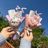 Graduation Artificial Flower Bouquet Mini Plush Teddy Bear Bouquet Floral Arrangements Gift for Birthday Wedding Party Favors