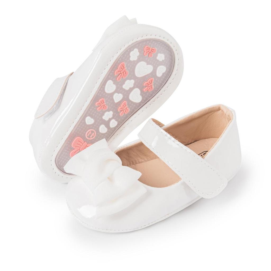 Elegant Baby Girl Princess Shoes with Bow – Soft Sole, Comfortable, and Stylish for 0-1 Year Toddlers