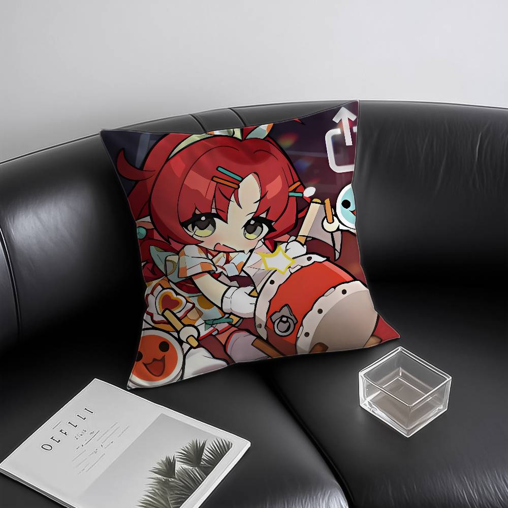 

A-Arknights Pillow Case Anti-dustmite Invisible Zipper Sofa Bed 12x12Inch