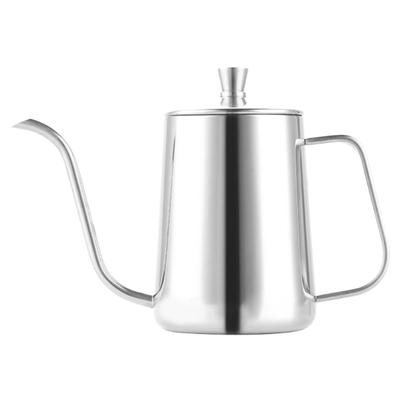 600 ml Uzun Pot Paslanmaz Dar Borulu Kahve Çelik Üzerine Dökün Gooseneck Su Isıtıcısı