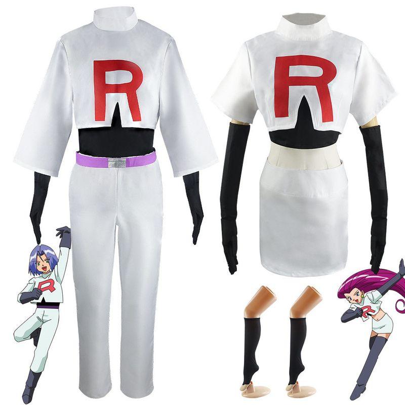 Pokémon Cosplay Costume Musashi Kojiro Ash Cosplay Costume Comic Exhibition Stage Performance Outfit