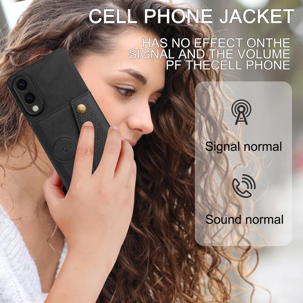 For Samsung Galaxy S25 Edge Case with Card Slots Kickstand Leather+TPU Phone Cover