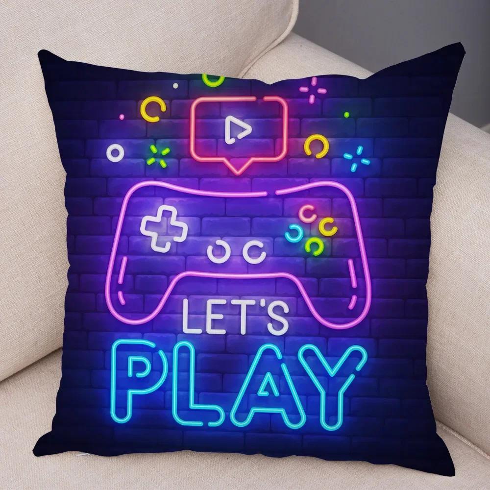 Game Room Decoration  Player Dazzle Handle Series Pillowcase Home  Boys  Bedroom  Cushion Cover Multiple sizes available