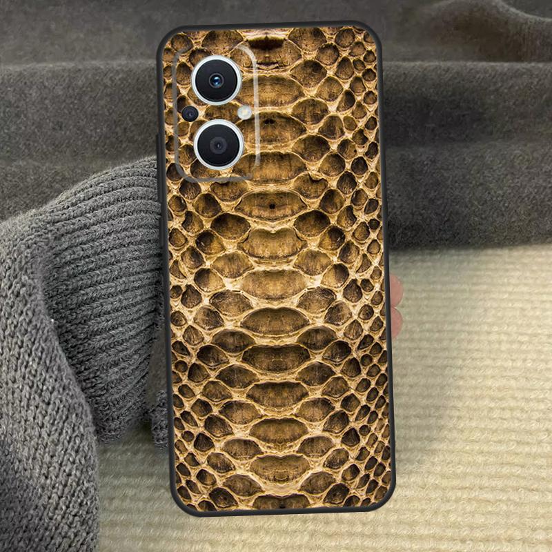 Snake Skin Phone Case For OPPO Reno 13 12 F 11 11F 8T 7 8 10 Pro OPPO Find X6 X8 Pro X3 X5 Lite Cover