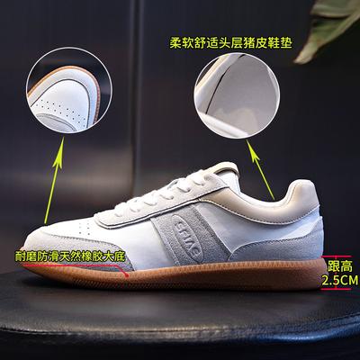 Genuine Leather Women's Shoes 2025 New German Training Shoes Autumn Women's Casual Single Shoes Flat Forrest Gump Shoes Children's White Shoes