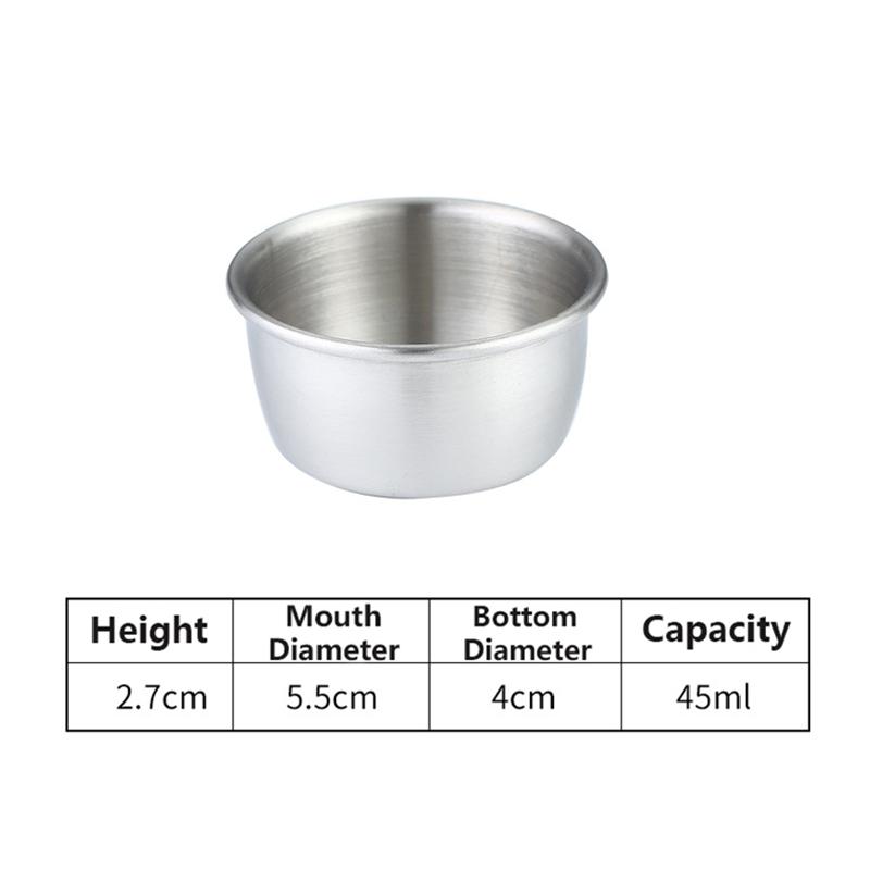 

Поднос для хранения продуктов из нержавеющей стали 304, утолщенная тарелка для соуса, тарелка для закусок, тарелка для кимчи, блюдо для приправ для хот-пота, кухонная утварь 5cm серебряный