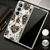 Bowknots Leopard Print Case For Samsung Galaxy Z Fold 8 Ultra 7 6 5 Z Fold8 Fold7 Fold6 Luxury Hybrid 3in1 Plating Leather Skin Phone Cover