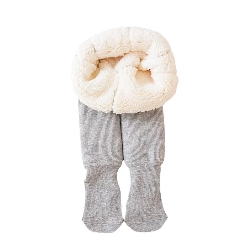 Winter Velvet Thickened Tights with Big Bow for Babies - Knit Cotton Outerwear Base Layer Tights