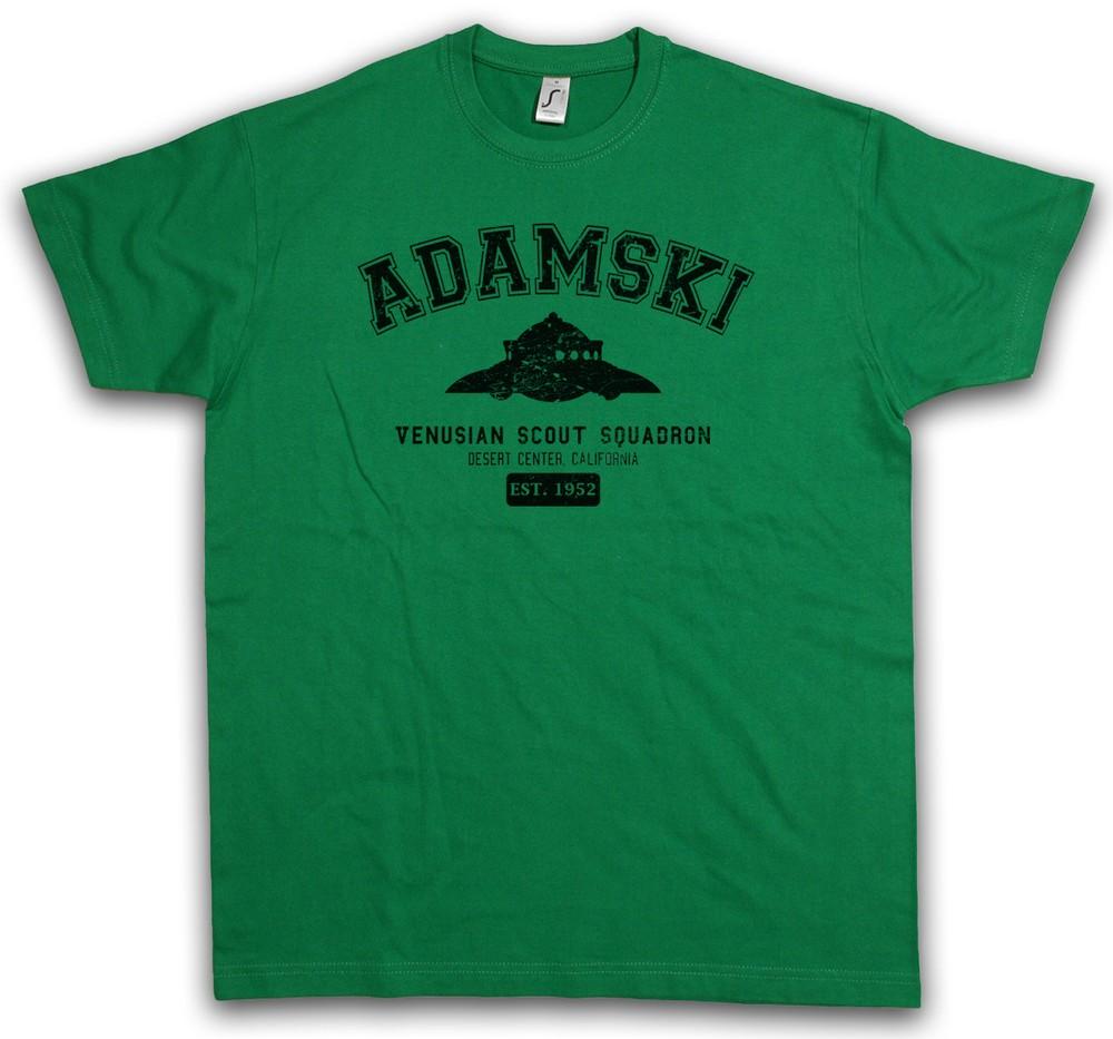 

ADAMSKI VENUSIAN “J” SCOUT SQUADRON T-SHIRT George Alien UFO Ship TR3B Mufon M