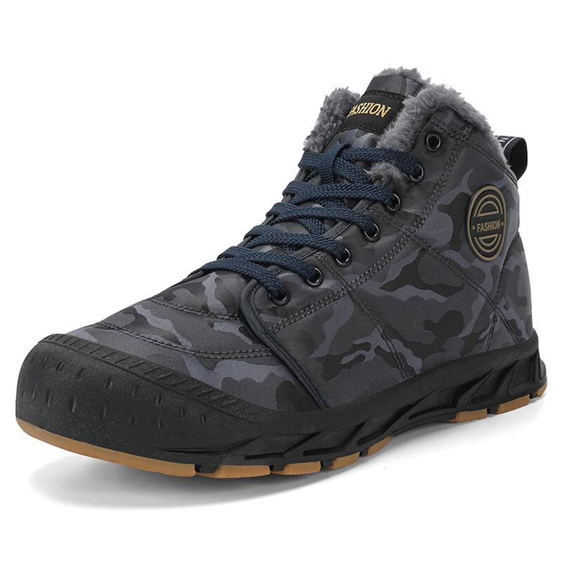 Zhenzhanhu Men s Winter Fleece-Lined Hiking Boots 925 44