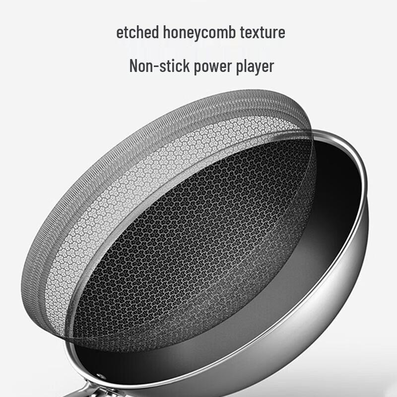 KOBACH 304 Stainless Steel Honeycomb Non-Stick Wok