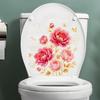 Modern Floral Toilet Lid Sticker Bright Flower Pattern Decal Self Adhesive Waterproof for Kids Bathroom Home Decor