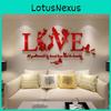 Deluxe Home Decor 3d Mirror Love Wall Stickers For Bedroom Beautification