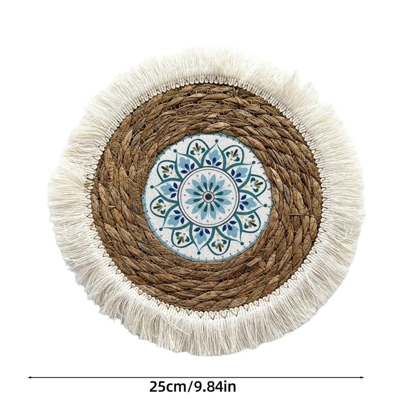 Hangings Weave Plate Wall Decorations Straw Rattan Round Basket Decorations