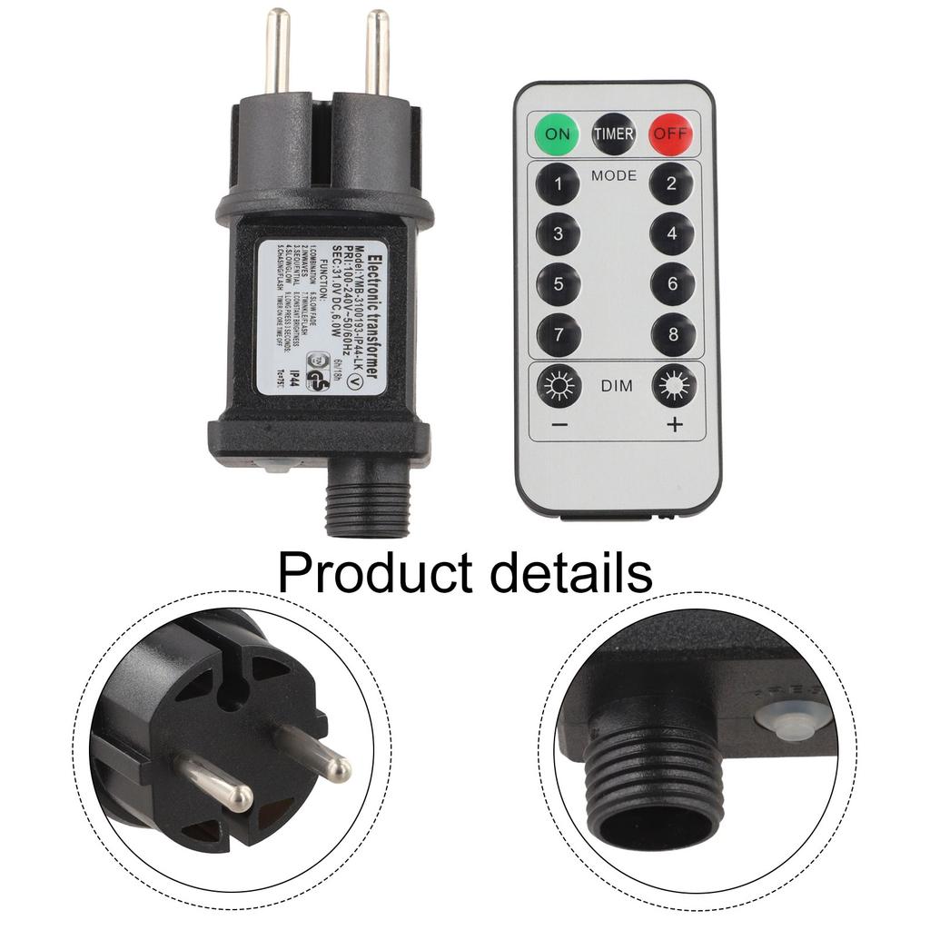 LED Power Supply Remote Control Adapter Transformer Driver 6-Hour Timer