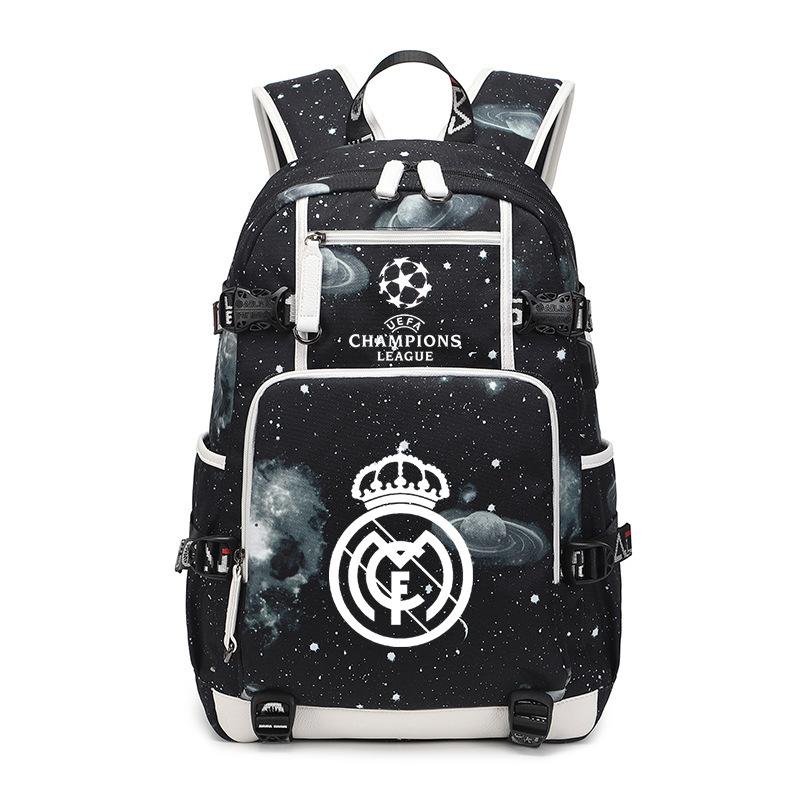 Football Printed Student Backpack Multifunctional Usb Interface Large Capacity Leisure Travel Backpack