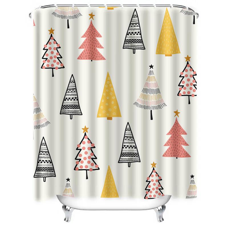 Tu Boho Shower Curtain Abstract Trees Nature Pattern Bathroom Decor Farmhouse Style Waterproof Fabric Backdrop Modern Artistic H
