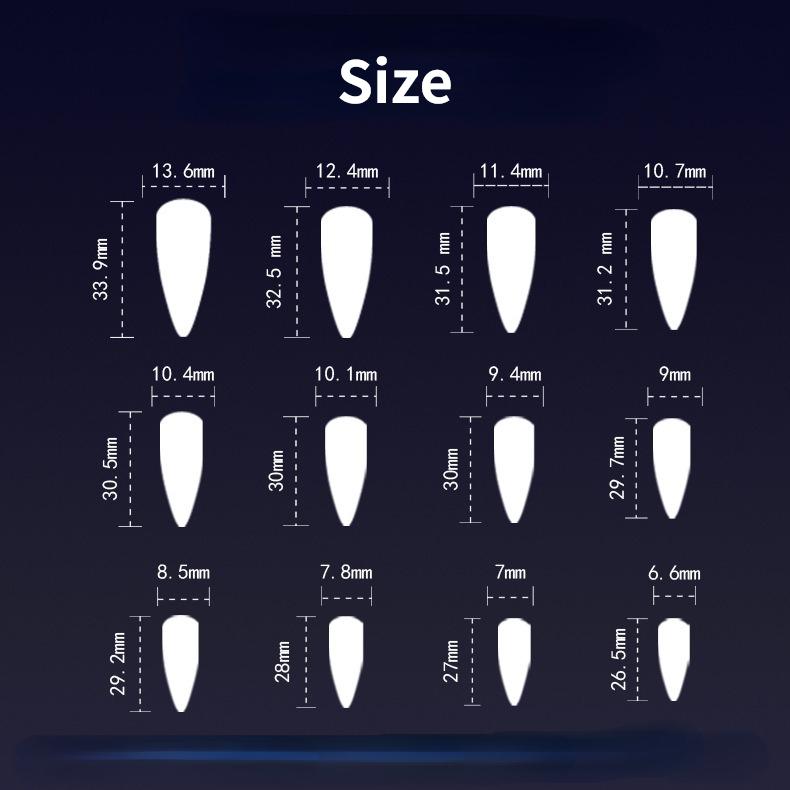 2024 Halloween Wearing Nail Art French Nail Art Long Pointed Nail Plate Press On Nails False Nail