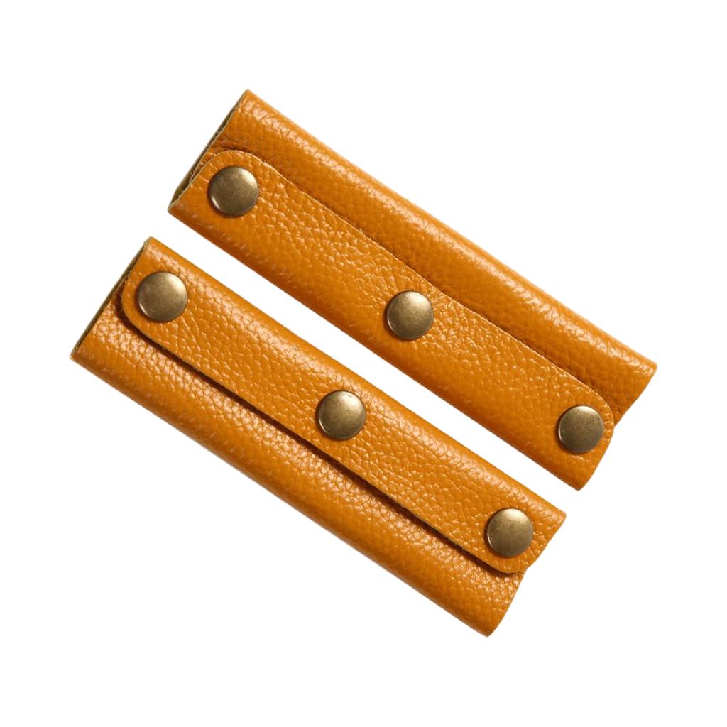 2 Stück Ledergriffwickel für Handtaschen, Bucket Bags, Gepäckgriffe mit Schnalle, Universelle Taschengriffabdeckungshülle