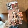 Virgen Mary Virgin De Guadalupe Plating Phone Case For Samsung A17 A07 A37 A57 A16 A56 A15 A55 A14 A54 A13 A53 A26 A36 A25 A35 A