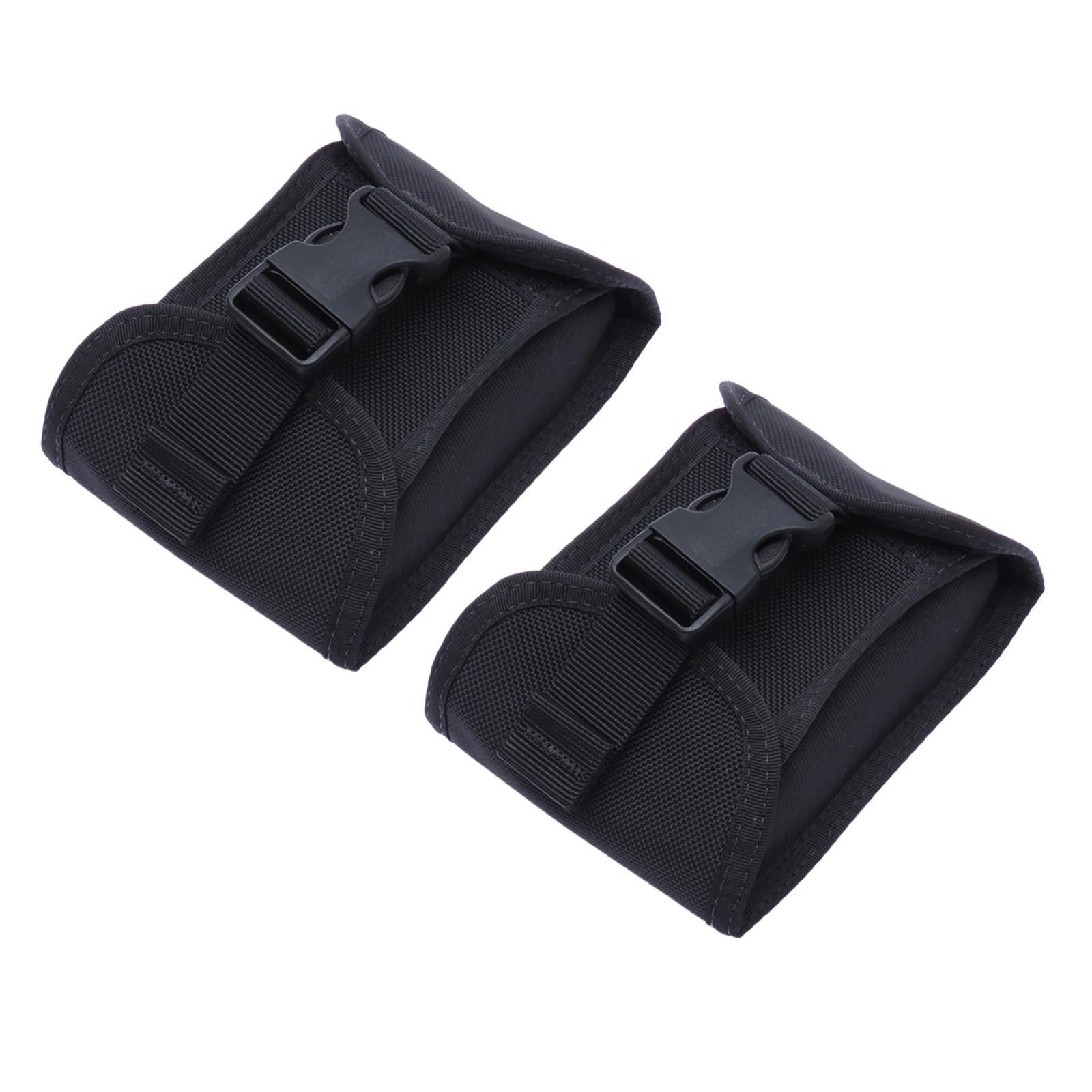 

2 шт. Грузовой карман BCD 2 кг Карман для грузового пояса для подводного плавания с быстросъемной пряжкой Подсумок для балластного груза для пещерного/рэк-дайвинга чёрный