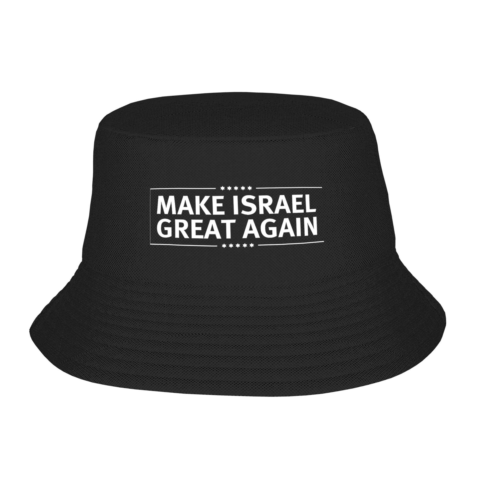 Сделай Израиль снова великим  Панама Летняя  Повседневные Рыбацкие Шляпы Для Унисекс Рыболовные Кепки Уличный Стиль Дизайн Кепки с Козырьком One Size