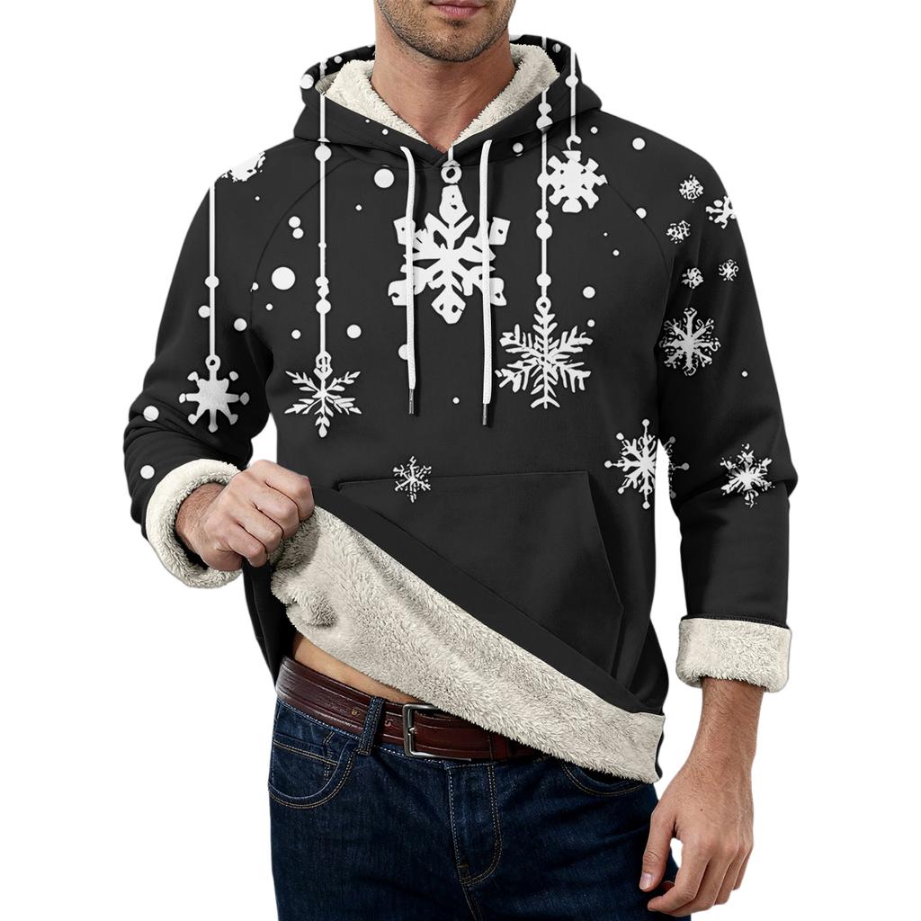 Men's Casual Long-Sleeve Fleece Hoodie With Pockets