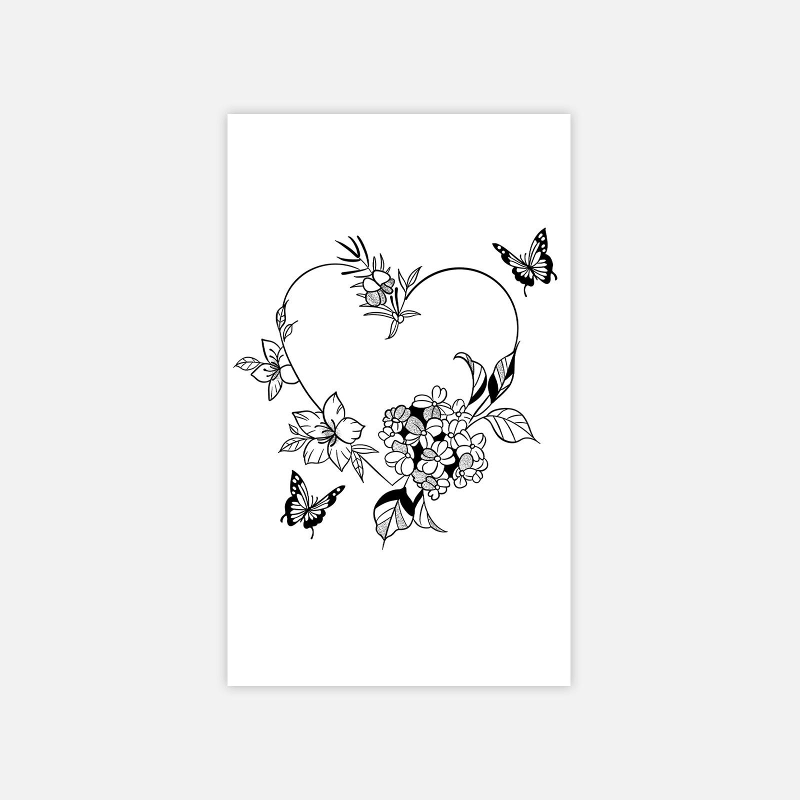 Premium Sense Small Fresh Butterfly Tattoo Sticker Spice Girl Personality Tattoo Sticker 6*10