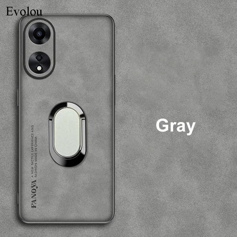For Xiaomi 14T Pro Sheepskin Leather Magnetic Ring Stand Case For Mi 15 Ultra 13T Soft Silicon Lens Protection Shockproof Cover