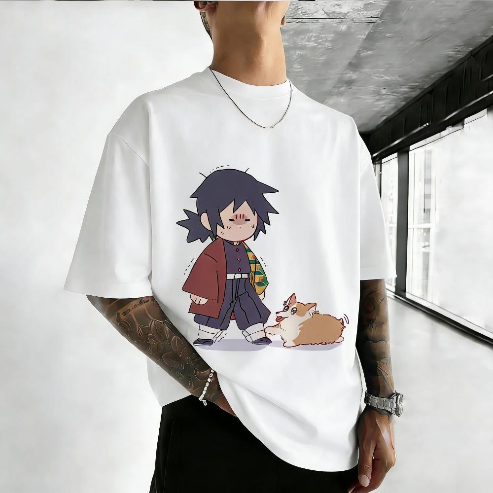Ghost Slayer Blade Tomioka Yoshiyuki 2026 Summer Harajuku Anime New Unisex Tshirt