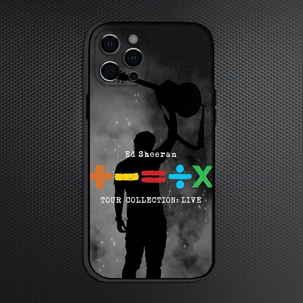 Singer E-Ed Sheeran Phone Case For iPhone 16,15,14,13,12,11 Plus,Pro Max,XS,X,XR,SE,Mini,8,7,Soft Silicone Black Cover