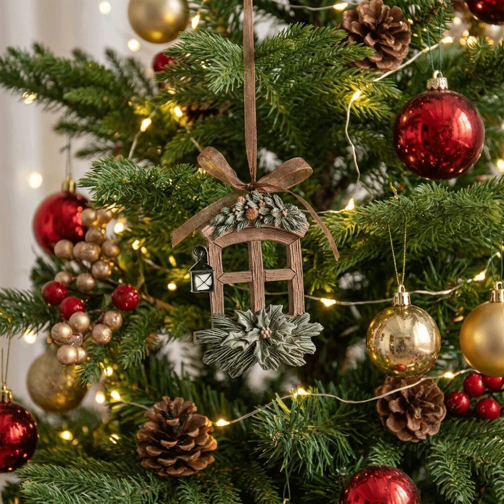 Painted Christmas Tree Decoration Pendant DIY Christmas Hanging Ornament Xmas Party Supplies