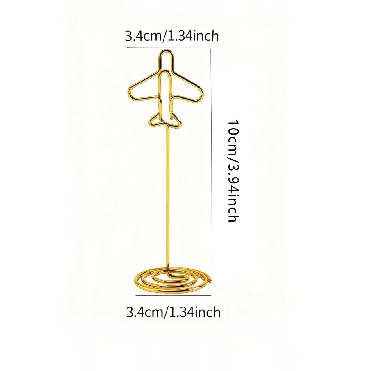 

Airplane-Shaped Card, Photo & Message Holder Desktop Clip 100MM Airplane Clip золотой