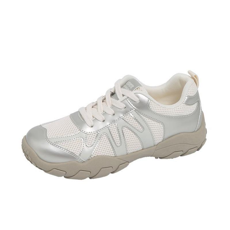 Mesh Breathable Color Matching Women's Shoes Summer New Student Fashion Sports Shoes Versatile Lace-up Casual Shoes Women