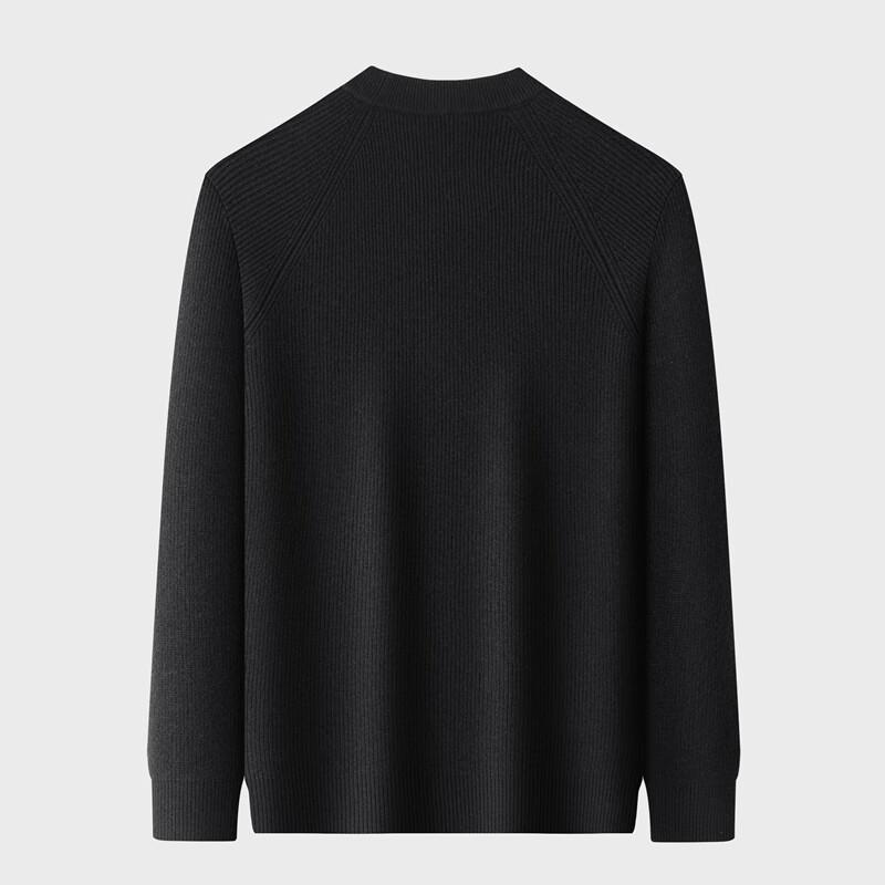 Yiliteng Men's Jacquard Textured Pullover Sweater