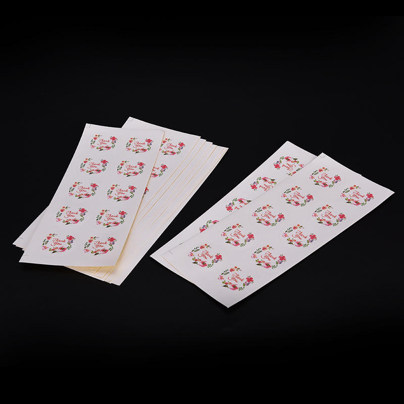 100 Stück 3,5 cm Aufkleber mit Blumendesign für kreative Papieraufkleber Dankesiegel für Geschenke