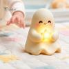 Festive Ghost Glow Lamp Halloween Cute Light Up Decoration, Small Statue Night Light, Gifts for Lovers Resin Table Decoration Indoor, Kitchen